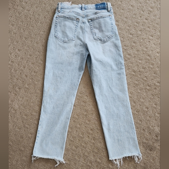 Abercrombie & Fitch Curve Love Ultra High Rise Ankle Straight Button Fly 27/4 - Picture 5 of 12